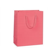 Coral Rose Matte Jewel Gift Bags (100 Pack ) 6-1/2x3-1/2x6-1/2"