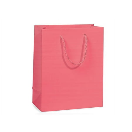 Coral Rose Matte Jewel Gift Bags (100 Pack ) 6-1/2x3-1/2x6-1/2"