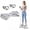 Gray, variant on ZUNMOS Slim Waist Twister, Silent Ab Toner with Resistance Bands, 300 lbs Capacity Core Workout Board for Home Gym, Gray