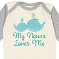 thumbnail image 4 of Inktastic Nanna Loves Me Grandchild Whale Boys or Girls Long Sleeve Baby Bodysuit, 4 of 5