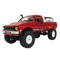 thumbnail image 3 of Camión todoterreno RC, WPL C24 1/16 .4G 4CH 4WD RC Pickup-Truck Car, Los mejores regalos de juguete para niños rojo Hugo Juguete RC de la camioneta pickup 4WD, 3 of 8