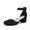 BLACK-NUBUCK, variant on Women's Round Toe Block Heel Pumps Dress Shoes Adjustable Ankle Strap D'Orsay Low Heels for Work Wedding Party Wide Width