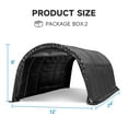 thumbnail image 2 of Erommy 12 x 24 FT Heavy Duty Carport, Outdoor Anti-Snow All Covered Portable Garage with Reinforced All-Steel Frame for Car, Truck, Boat, 2 of 9