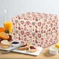 thumbnail image 4 of Xoenoiee Heart Donut Print 2 Slice Toaster Covers Dust Protection Bread Maker Covers Washable Toaster Oven Cloth Cover Small Appliance Cover Kitchen Accessories with Drawstring Closure, S, 4 of 7