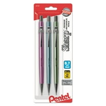 Pentel Sharp Mechanical pencl (0.7mm) Asstd Metallic Barrels,3-Pk