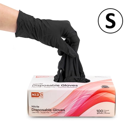 Disposable Nitrile Gloves 4 Mil Latex Free Safety Working Gloves (100 Count per Pack)