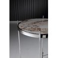 thumbnail image 2 of Pasargad Home Luxe Glass & Steel Side Table, Multicolor, 2 of 4