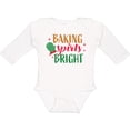 thumbnail image 3 of Inktastic Christmas Baking Spirits Bright with Green Oven Mit Boys or Girls Long Sleeve Baby Bodysuit, 3 of 5