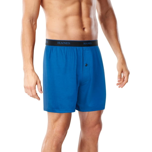 Hanes Big Men's Cool Comfort Lightweight Knit Boxers, 3 Pack
