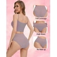 thumbnail image 2 of 4 Pack Tummy Light Control Shapewear Underwear for Women- High Waisted Underwear Butt Lifter Slimming Briefs Sport Breathable Panty for Ladies, 2 of 6