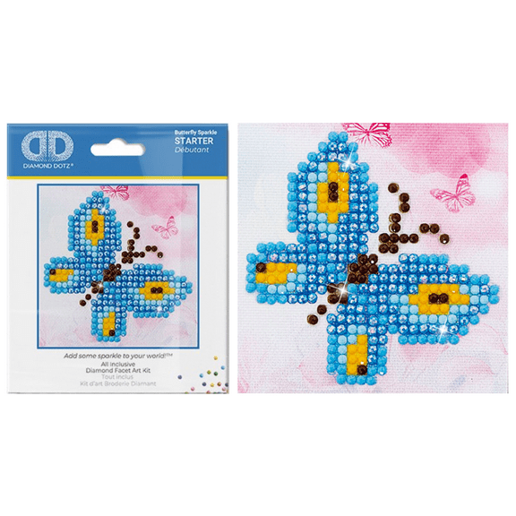 Diamond Dotz Butterfly Sparkle Nature Diamond Painting Kits for Adults - Diamond Art Kits a Relaxing Creative Craft Kit with Dotz Gems 2.8"x2.8"