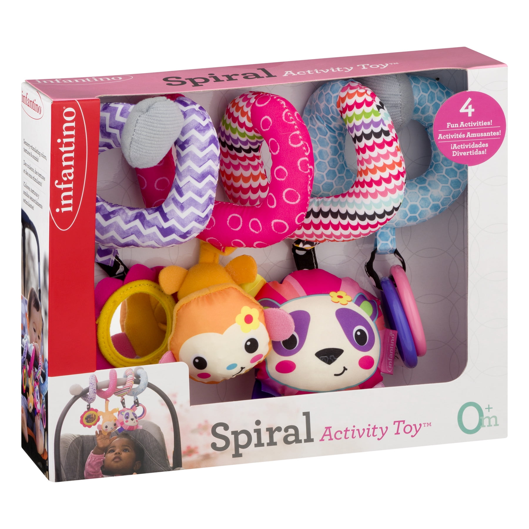 infantino spiral activity toy pink