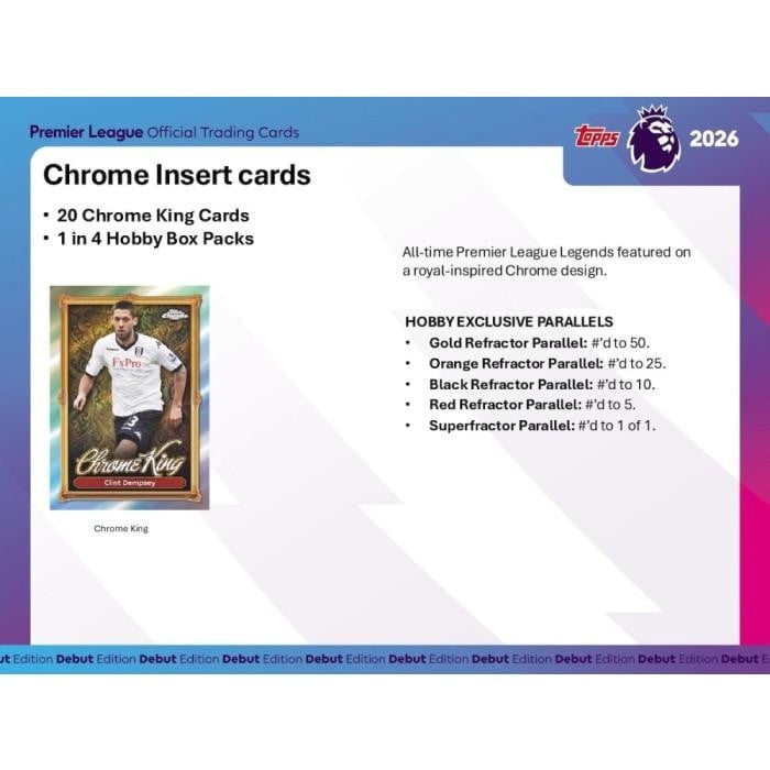2026 Topps Chrome Premier League Soccer Value Blaster Box