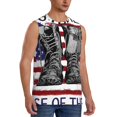 thumbnail image 2 of Bingfone Home Of The Free Because Of The Brave Pattern Men's Tank Tops Workout Sleeveless Tee Shirts Running Beach Tanks for Men-3X-Large, 2 of 4