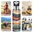 thumbnail image 7 of Yayeee 20oz Insulated Water Bottle Double Wall Stainless Steel with Flip Straw Lid, Artistic Desert Pattern, 7 of 7
