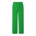 thumbnail image 6 of Kagetolytai Pants Womens Wide Leg Sweatpants High Waisted Drawsting Workout Athletic Sweat Casual Pants With Pockets Womens Scrub Pants Green 3X, 6 of 7