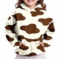thumbnail image 4 of Yutgune Unisex Kids Multicolor Cow Print Hoodie, Long Sleeve Graphic Pullover Sweatshirt with Pocket, Sizes 3-14 Years, 4 of 6