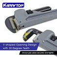 thumbnail image 4 of Llave para tubos KARRYTON de aluminio de 60 cm, ajustable con apertura de mordaza de 4 cm, 4 of 7