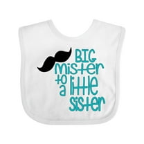 Inktastic Big Mister to a Little Sister Boys Baby Bib