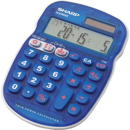 Sharp Calculators, SHRELS25BBL, EL-S25B-BL 10-Digit Handheld Math Quiz Calculator, 1 Each, (Best Graphical Calculator For A Level Maths)