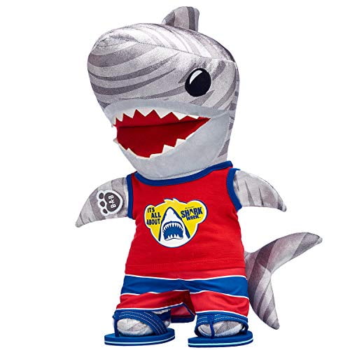 Build A Bear Workshop Shark Week Tiger Shark Plush Stuffed Animal, 16 inches - Walmart.com