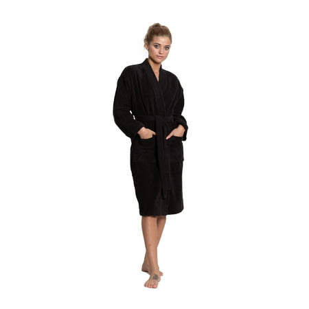 

Turkuoise Women Terry Cloth Robe 100% Premium Turkish Cotton Terry Kimono Collar