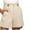 Beige, variant on Babysbule Women Shorts Women's Fashion Solid Color Casual Wide Leg Ruffle Loose High Waist Shorts Pants