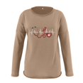 thumbnail image 3 of YVNAURA EKG Heartbeat Print Sweatshirts for Women Long Sleeve Loose Fit Pullover Tops Crew Neck Round Neck Graphic Casual Fall Clothes 2026 Relaxed Oversized Top, Khaki,XXL, 3 of 3