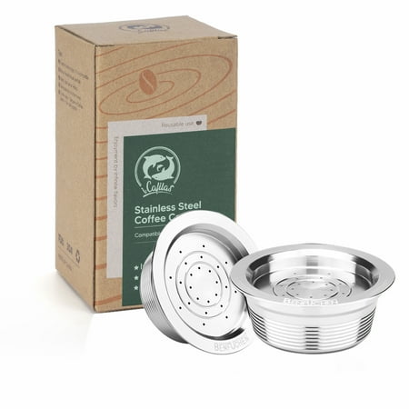 

Reusable coffee capsule filter pod suitable for Lavazza a modo mio stainless steel metal filter basket icafilas (2pc)