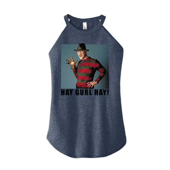 Nightmare on Elm Street - Hay Gurl Hay - Juniors High Neck Tank Top