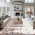 thumbnail image 4 of Spring Floral Washable Living Room Rugs 5'x8', Japanese Watercolor Cherry Blossom Romantic Flowers Low Pile Throw Large Area Rug Non-Slip Sturdy Edge Binding Carpet for Living Room Kitchen Office, 4 of 9