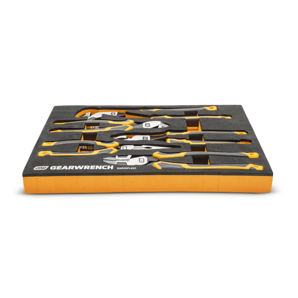 GearWrench 5 Piece Cushion Grip Pitbull Pliers Set in Foam Storage Tray