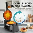 thumbnail image 4 of Waffle Maker, Rotating Belgian Waffle Maker, 180° Flip Waffle Iron, Non-Stick Plate, Adjustable Browning Control, Foldable Cool Touch Handle, Removable Drip Tray, 4 of 6