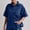 Dark Blue, variant on Womens Tops Summer Button Collar Cropped Short Sleeve Denim Shacket Womens Jean Tops Black M