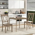 thumbnail image 4 of Costway Wooden Dining Chairs Set of 2 with Ergonomic Seat Rubber Wood Frame & High Backrest, 4 of 8