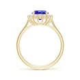 thumbnail image 2 of ANGARA Natural 1.9 ct Tanzanite Engagement Ring with Floral Diamond Halo in 14K Yellow Gold for Women (Size-9x7mm) | December Birthstone, Anniversary, Jewelry Gift for Women | Natural Tanzanite Ring, 2 of 9