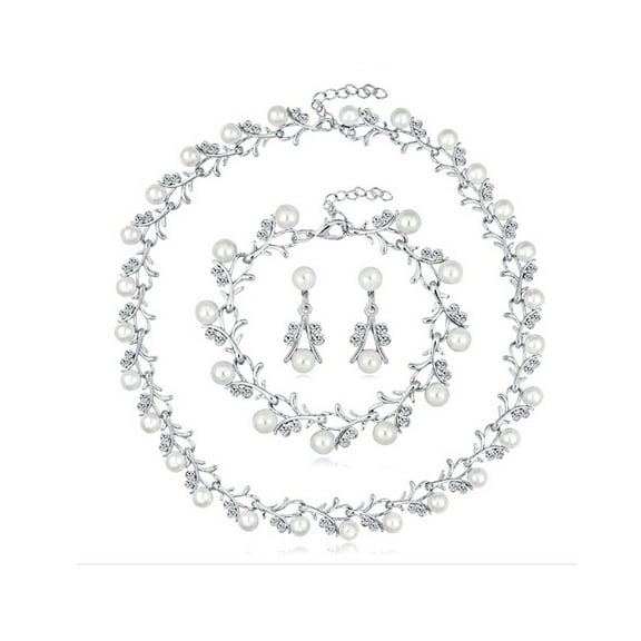 DESIGNICE Jewelry Set,Elegant Pearl Necklace and Earring Set,Timeless Pearl Jewelry for Women,Chic Necklace for Women