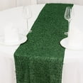 thumbnail image 2 of Balsa Circle 12x108 in Green Shaggy Fringe Polyester Table Runner Wedding Party Events Home Decorations Supplies, 2 of 8
