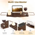 thumbnail image 4 of Teak Bathtub Tray Expandable Bathroom Tray for Home Spa Relaxation, Wooden Tray Caddy for Bathtub, Teak Bathtub Caddy as Unique Housewarming, Birthday, Wedding Shower Gifts. Dark Walnut, 4 of 14