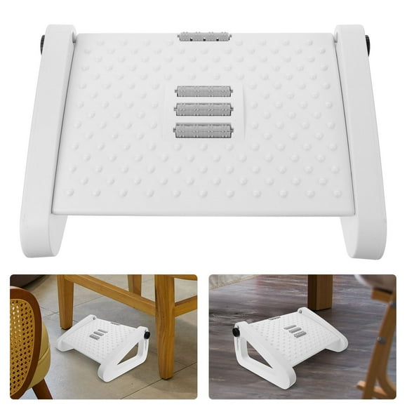 Minkissy 1Pcs Anti-slip Stool in White Plastic Perfect for Living Room and Bathroom