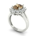 thumbnail image 2 of Clara Pucci 14K White Gold 2.72ct Champagne Halo Ring for Women, 2 of 7
