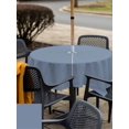 thumbnail image 5 of Outdoor Tablecloth with Umbrella Hole for Patio/Picnic/Party/Camping, Blue Pure Color Waterproof Table Cloth Square Cover Washable, Aesthetics Contemporary Luxury (54"x 54"), 5 of 8