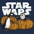 thumbnail image 2 of Men's Star Wars: The Last Jedi Pumpkin Patch Porg Long Sleeve Shirt Navy Blue Medium, 2 of 4