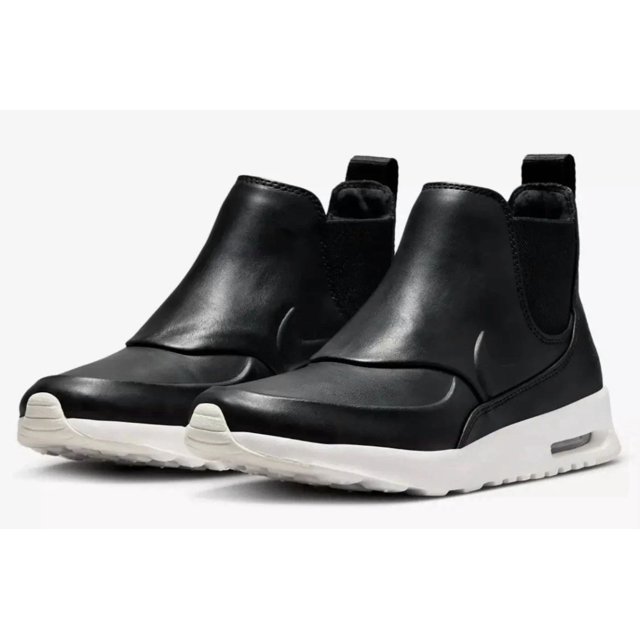 NEW Nike Air Max Thea Mid Black Sail Leather Sneaker Boot 859550 001 6.5-10