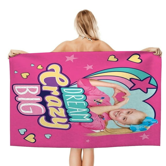 Bath Towels for JoJo Siwa Gifts Beach Towel Kids Boys Girs Soft & Absorbent for Bathroom Travel Camping Vacation 20×40 inch