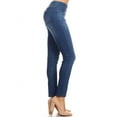 thumbnail image 3 of Jvini Women's Pull On Skinny Jeans Stretch Denim Jean Jeggings Regular Length Medium Blue Wash, 3 of 5