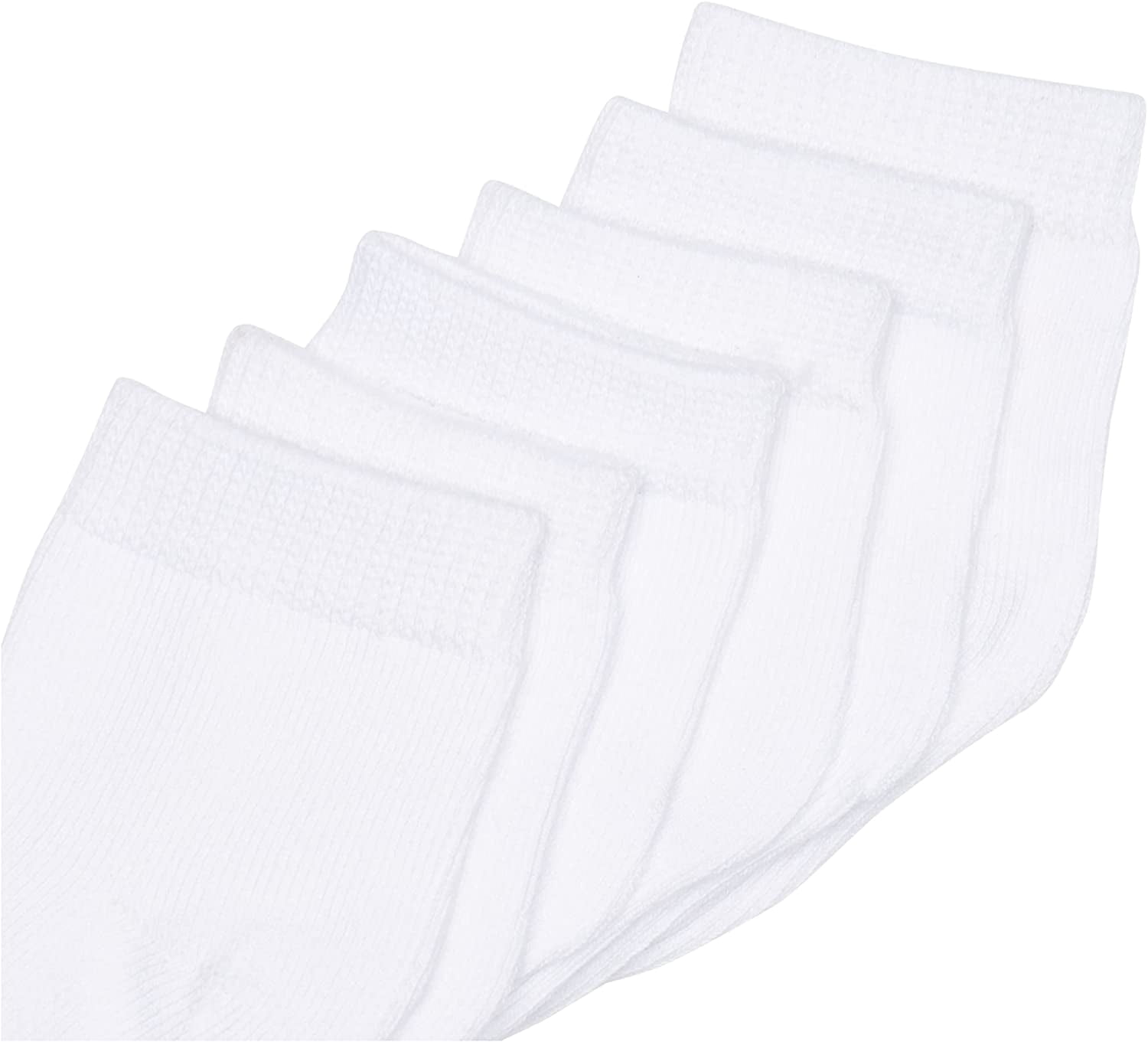 Touched by Nature Baby Unisex Organic Cotton Socks, White, 12-24 Months
