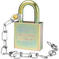 American Lock Keyed Padlock, 3/4 in,Rectangle,Silver A5200GLWN