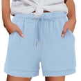 thumbnail image 2 of Cotton Athletic Shorts for Womens Drawstring Elastic Waist Shorts 5 Inch Quick Dry Gym Workout Shorts Active Shorts Lounge Breathable Sweatpant Workout Running Shorts with Pockets 2025 Summer, 2 of 5