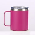 thumbnail image 1 of Tasse à Café Isolée 12 Oz avec Couvercle en Acier Inoxydable pour Camping avec Poignée, 1 of 1